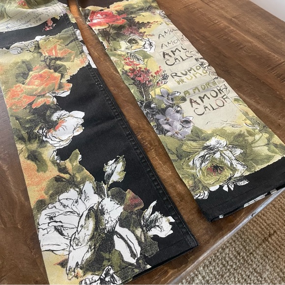 Vintage Roberto Cavalli Love Letter Jeans Print Pants Graphic Note XS - Picture 9 of 14